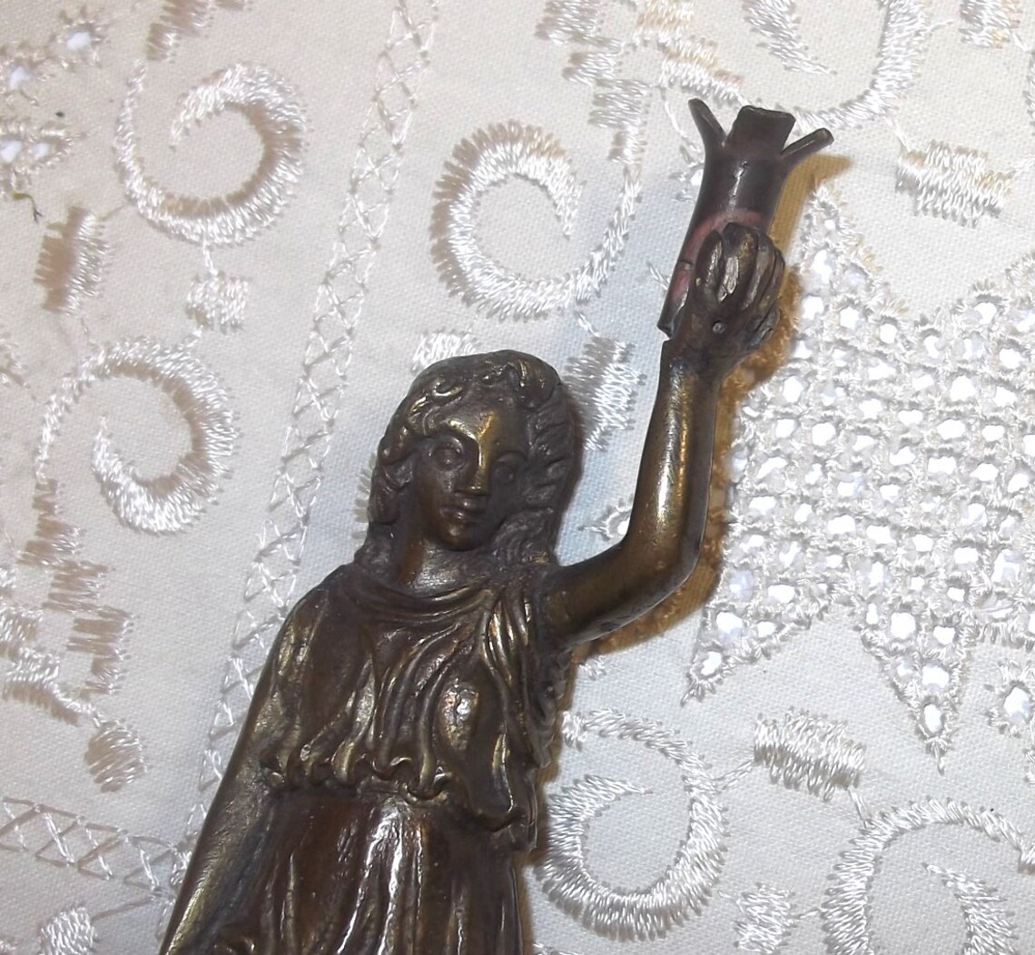 Goddess of Liberty Carrying Torch Goddess Vesta Old Handmade Etsy