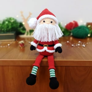 Santa Claus handmade doll decor Stuffed Santa toy for baby Christmas mantel doll