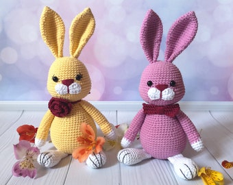 Bunny crochet pattern, Cute Easter bunny toy tutorial, DIY, PDF-Instant download