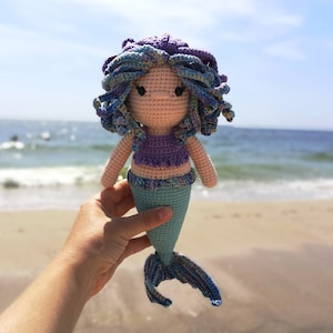 Crochet Baby Mermaid pattern, amigurumi mermaid doll pattern,  PDF-Instant download in English