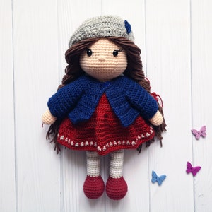 soft doll crochet pattern with removable outfit