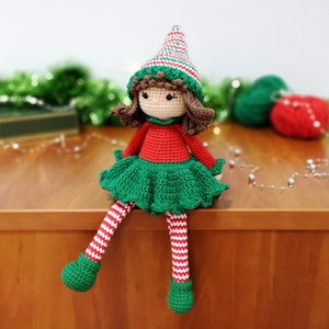 Ellie the Christmas Elf crochet pattern Amigurumi elf girl doll  PDF-Instant download