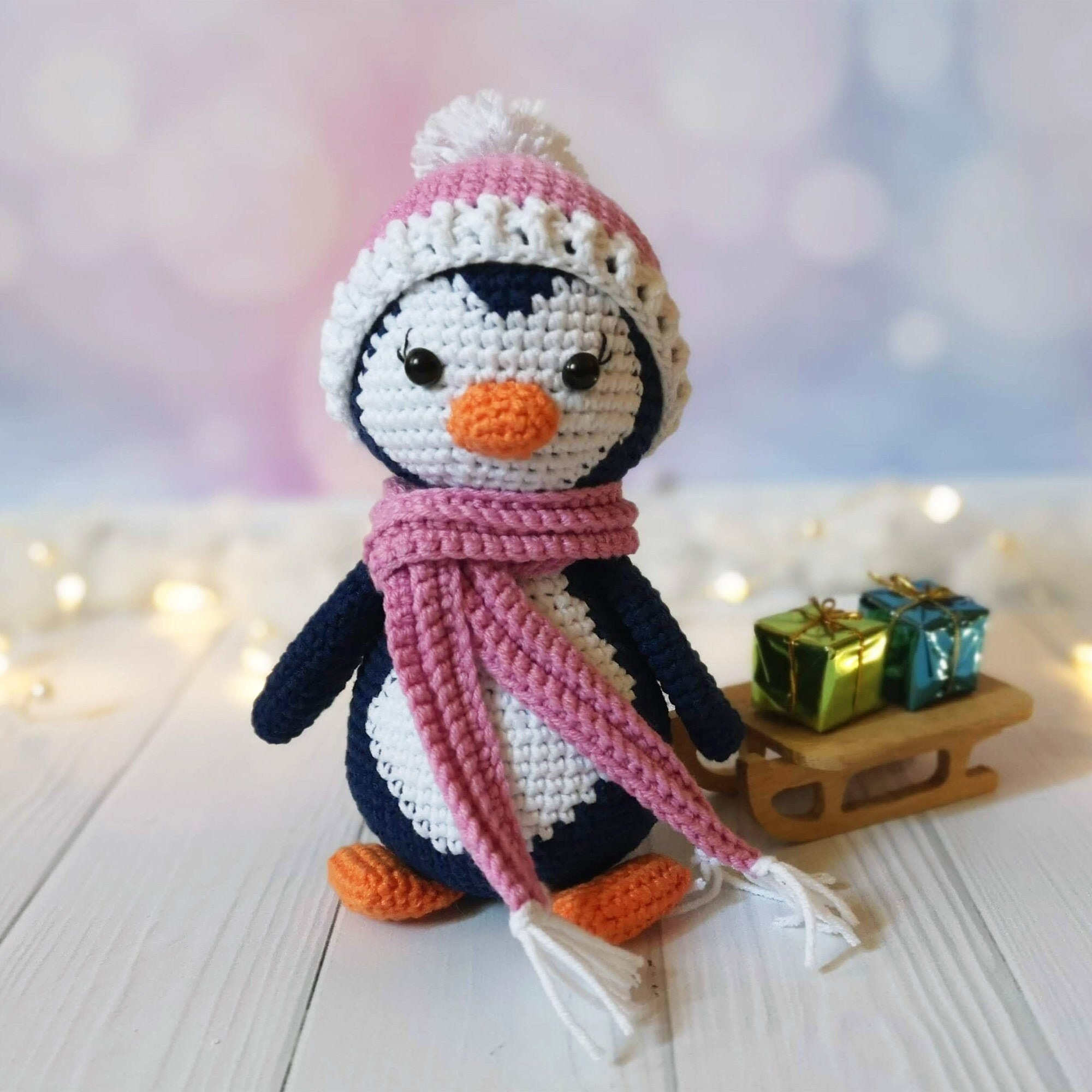 Kit crochet amigurumi Ricorumi - pingouin de noel