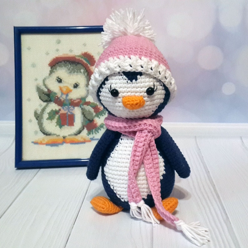 Häkelanleitung Pinguin Lulu, Weihnachts-Amigurumi-Pinguin, PDF-Sofortdownload Bild 4