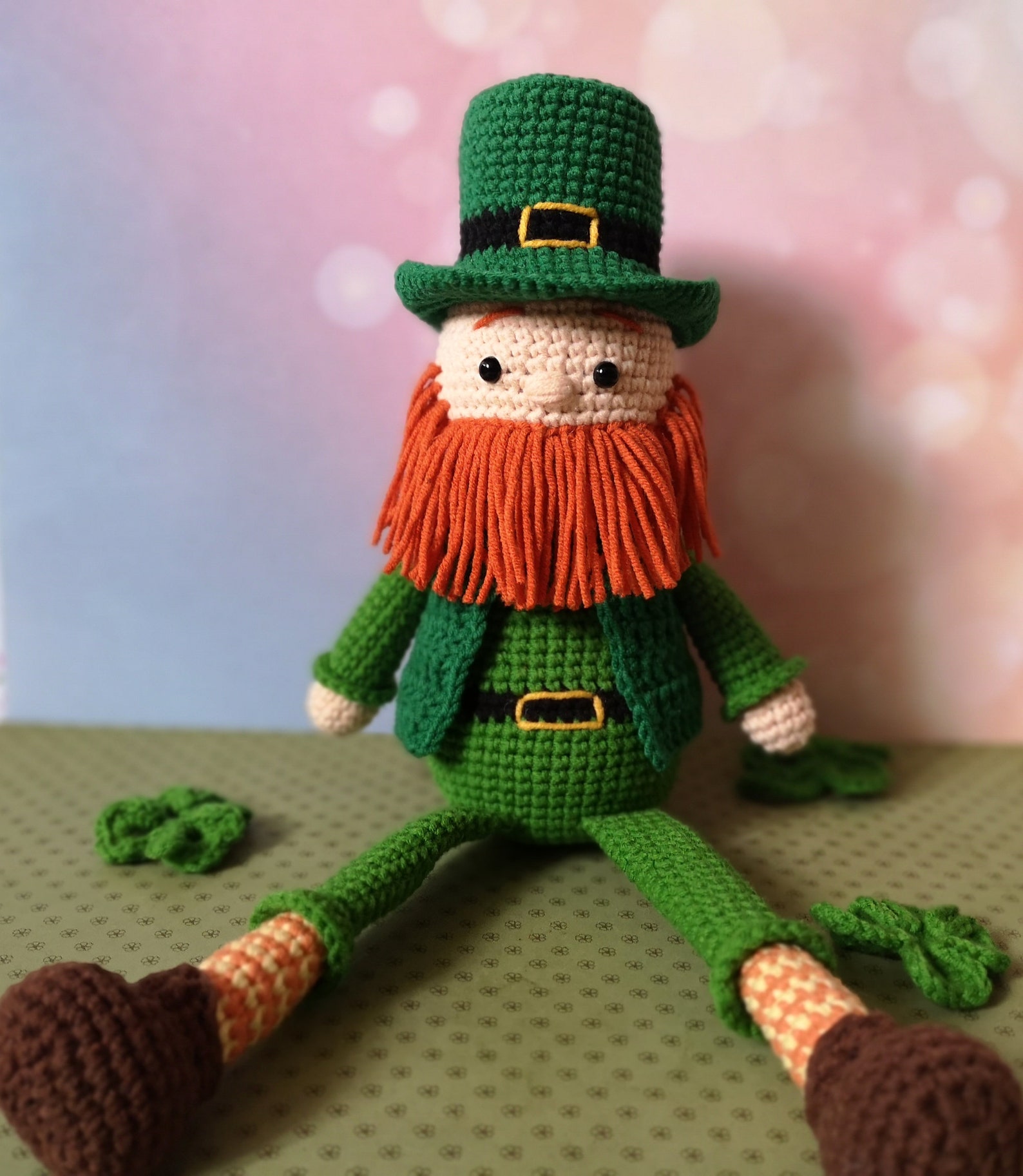 Crochet Leprechaun Doll Pattern St Patrick's Day Decor Etsy