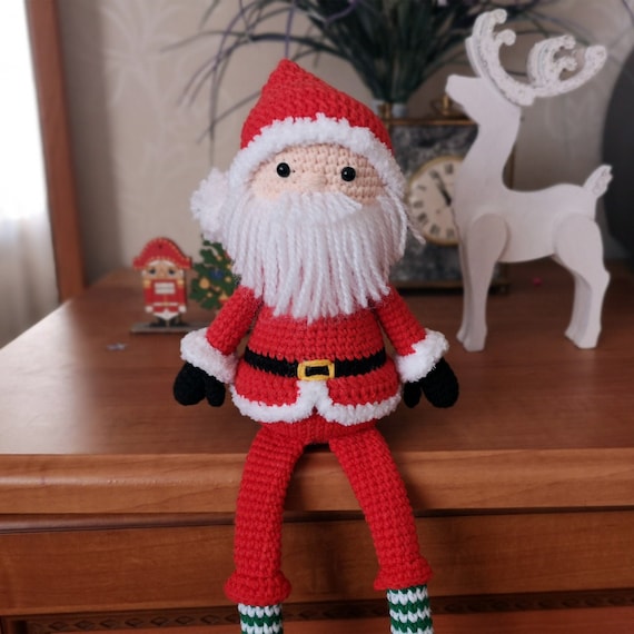 Santa Claus crochet pattern, Christmas amigurumi Santa toy, PDF-Instant download