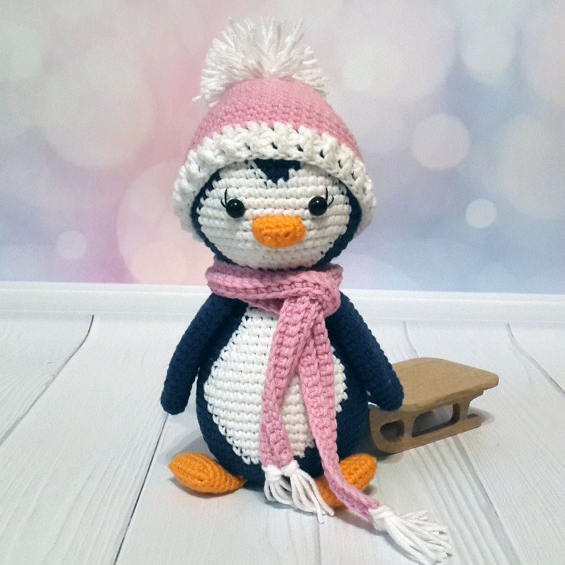 Häkelanleitung Pinguin Lulu, Weihnachts-Amigurumi-Pinguin, PDF-Sofortdownload Bild 8