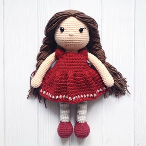crochet doll pattern in dress