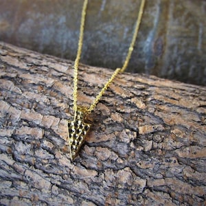Arrowhead necklace, gold arrowhead necklace, hammered arrowhead necklace, arrow necklace, arrowhead jewelry, gift for her, Christmas