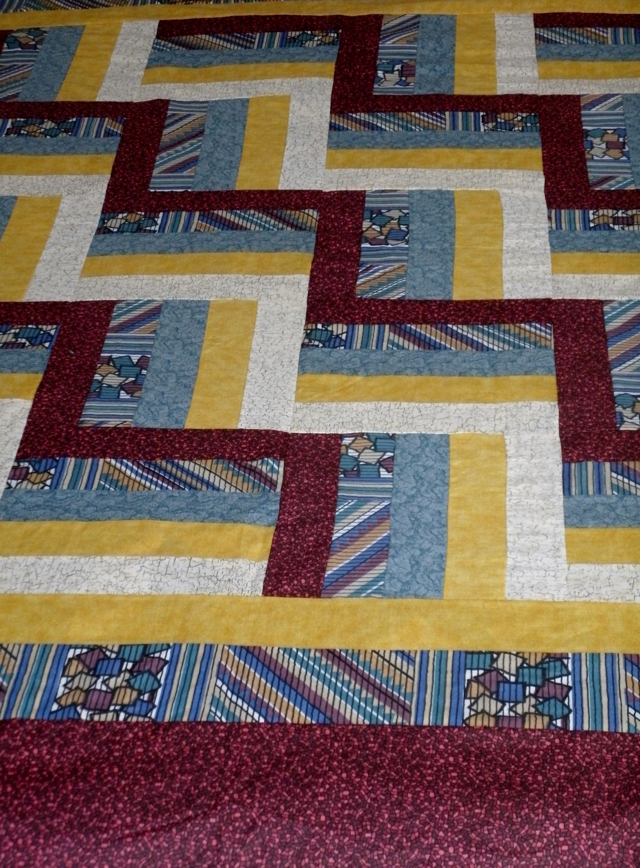 Rail Fence Twin Quilt - Etsy