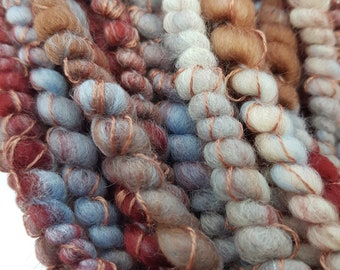 Chunky Yarn, Handspun Yarn, Handspun Art Yarn, Thick and Thin Yarn, Weaving