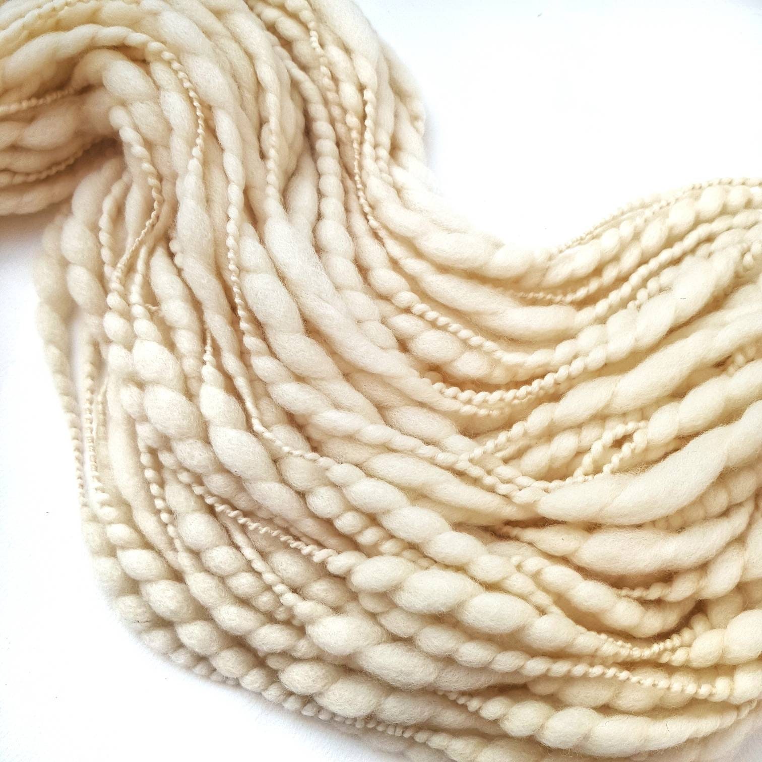Handspun Yarn, Art Yarn, Chunky Yarn, Weaving Yarn, Slub