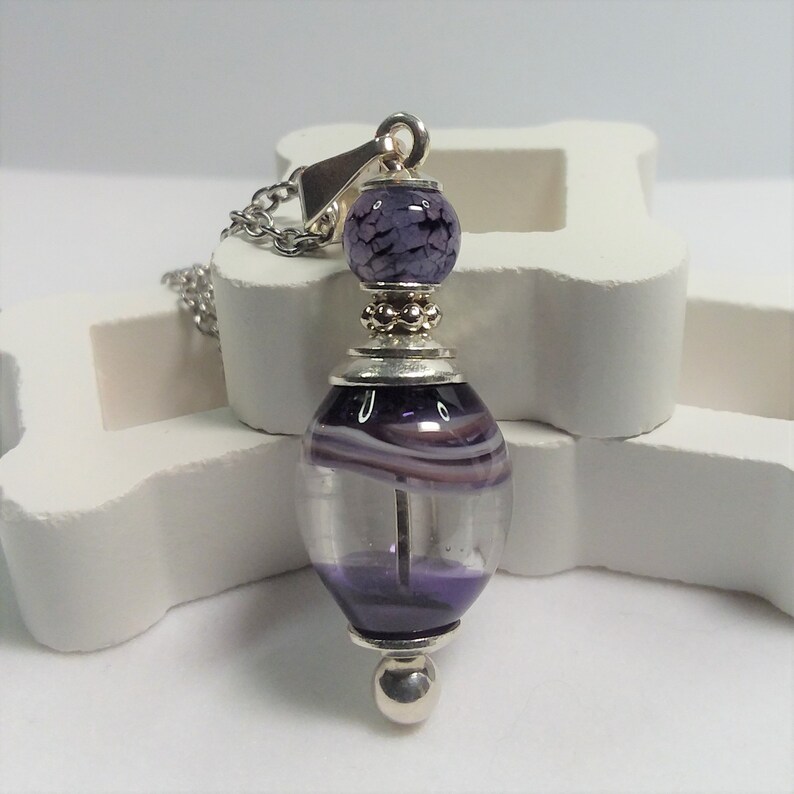 Custom Velvet Moon Cremation Fillable Urn Pendant Necklace Jewelry by Clearly Loved Artistic