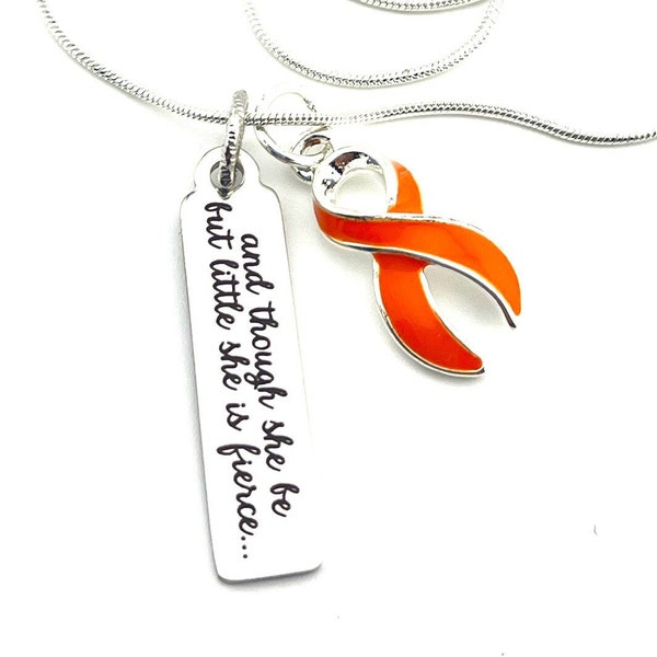 Pick Any Ribbon Color - Though She Be But Little, She Is Fierce Necklace - The Perfect Gift