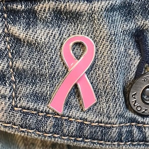 Pink Ribbon / Lapel Hat Pin / Breast Cancer Survivor / Awareness - Wedding Accessory - Comes in a Gift Box