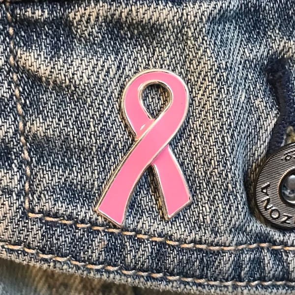 Pink Ribbon / Lapel Hat Pin / Breast Cancer Survivor / Awareness - Wedding Accessory - Comes in a Gift Box