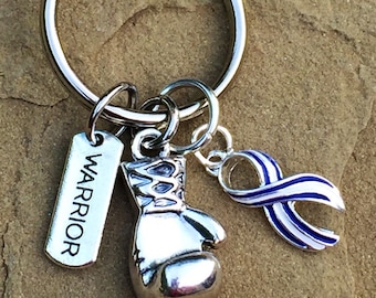 ALS Warrior Keychain, Boxing Gloves - ALS Awareness Gift, Lou Gerhig's Disease