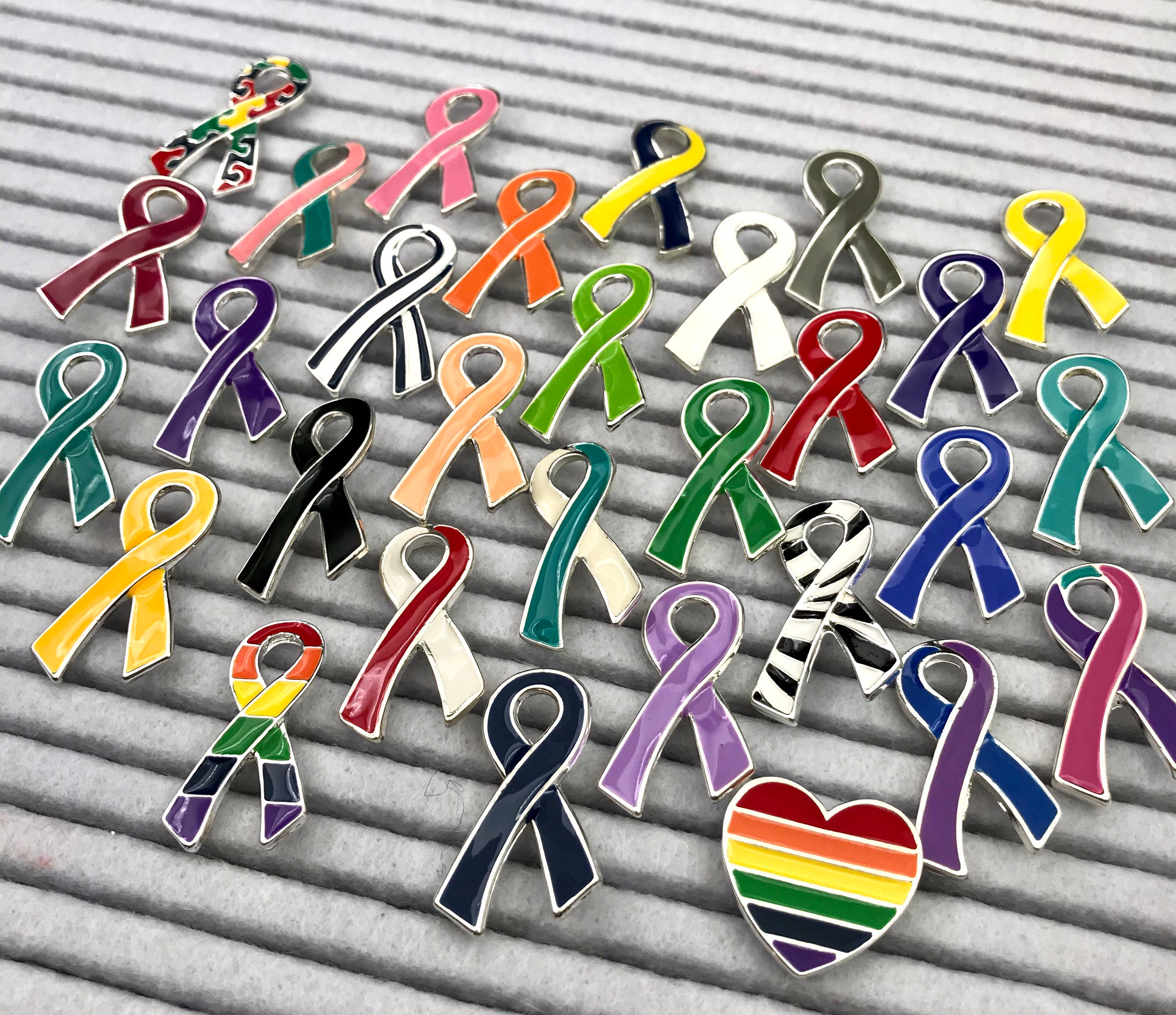Awareness Ribbon Lapel Hat Pins / Pick Your Color / Cancer Etsy