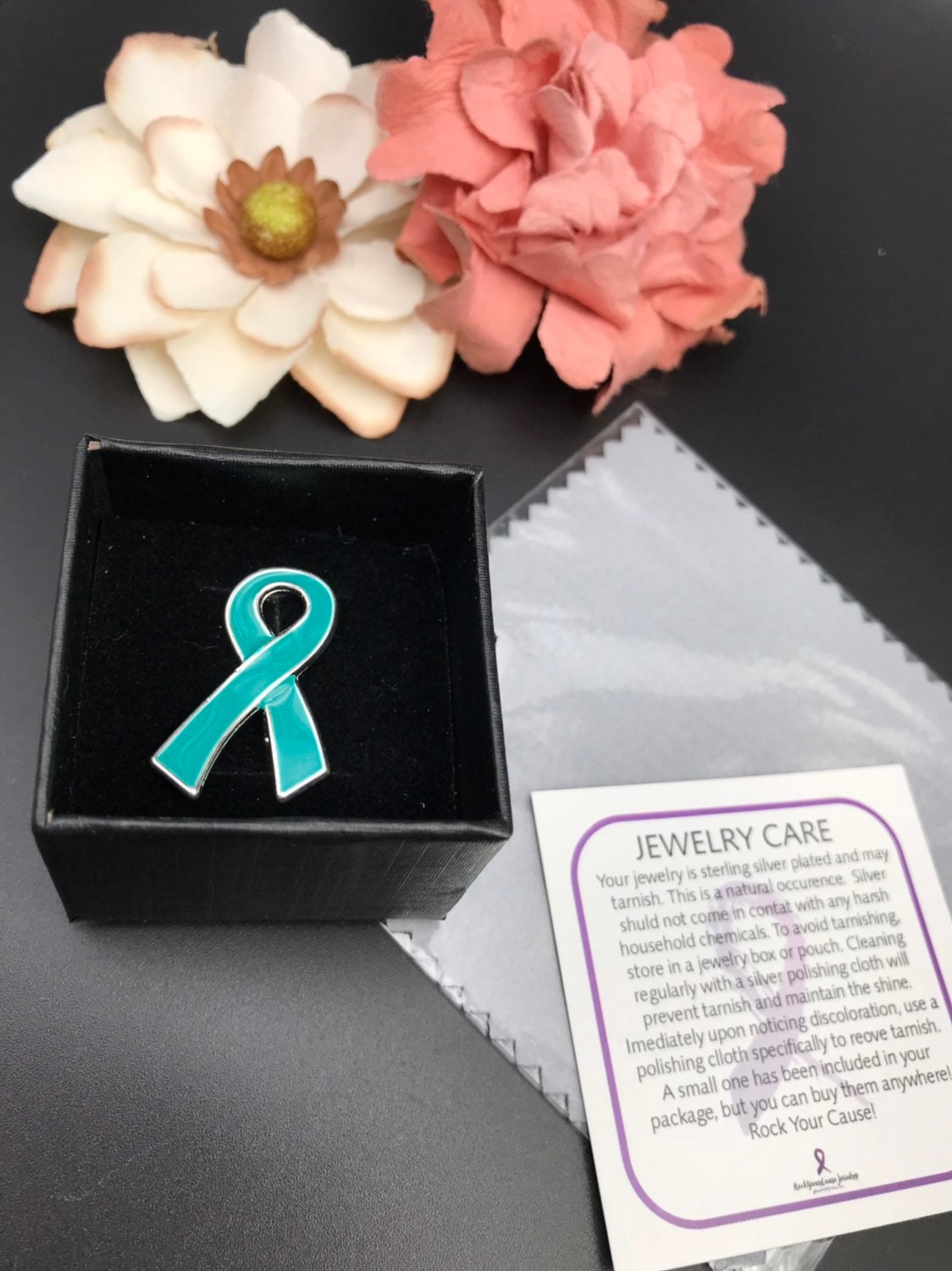 Cervical Cancer Premium PSD | Awareness Month Abstract Teal And White Cervical  Cancer Charm, image size:1124x1500