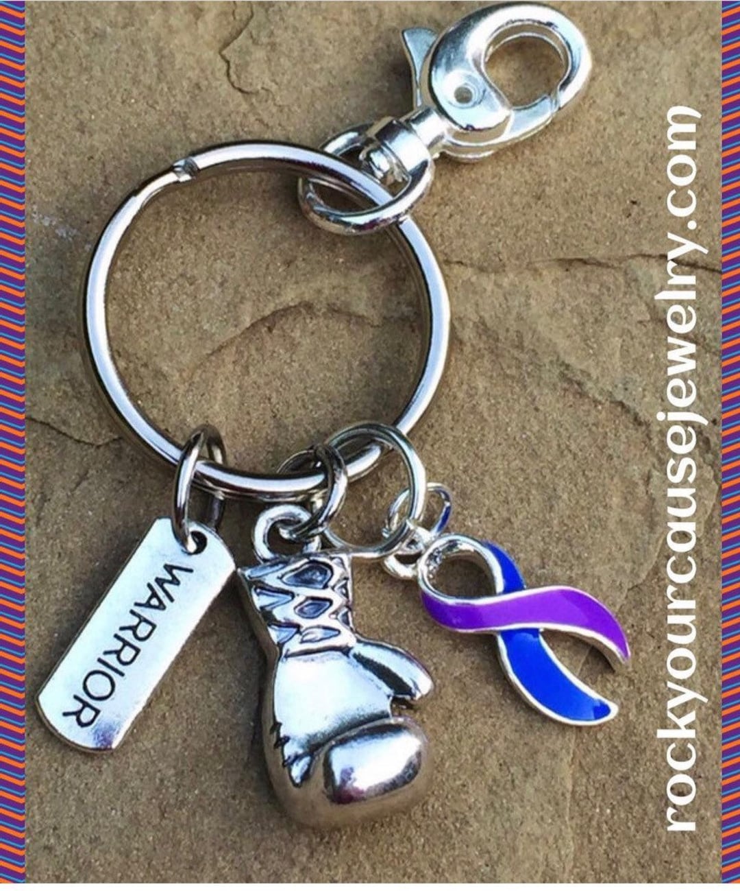 Boxing Glove Keychain Rheumatoid Arthritis Awareness Gift / Etsy