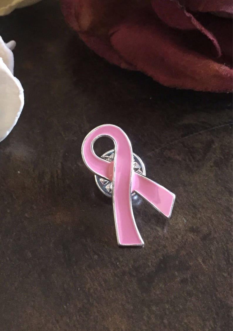 Pink Ribbon / Lapel Hat Pin / Breast Cancer Survivor / - Etsy