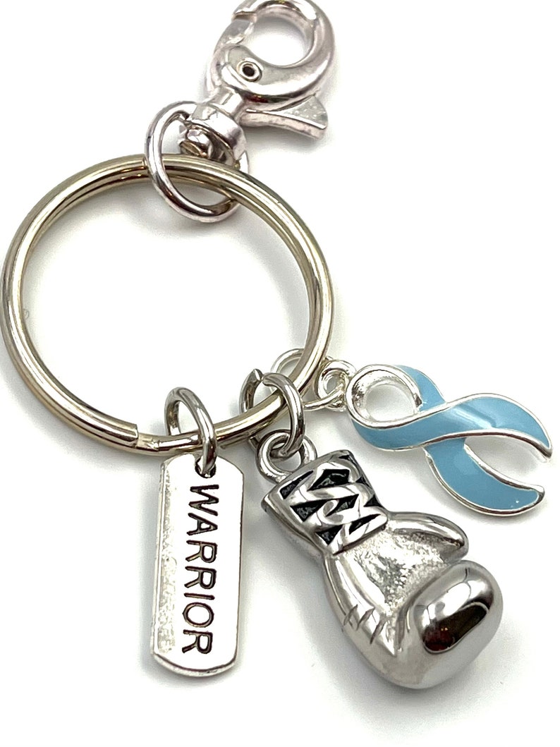 Pick Your Ribbon Boxing Glove Fighter Keychain / Cancer Survivor Awareness Gift / Spoonie / Chronic Illness Fight Like a Girl image 1