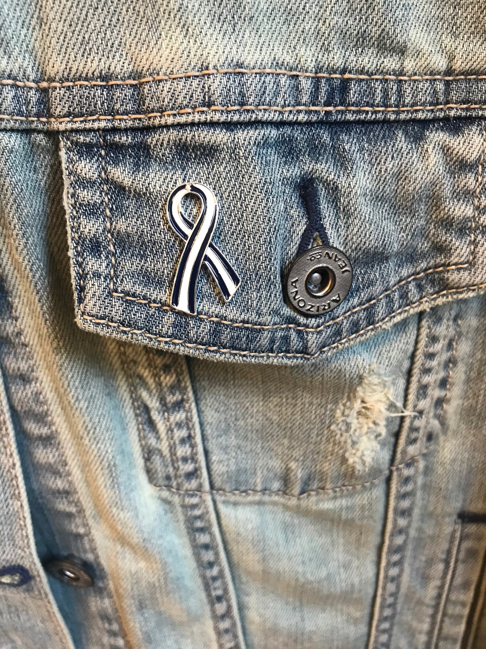 ALS Awareness Ribbon Pin / Avascular Necrosis Lapel Pin / Blue | Etsy