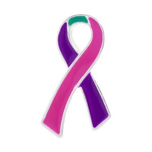Pin de lazo para el cáncer de tiroides: regalo de concientización y superviviente. Pin de solapa, accesorio de boda y cena de concientización.