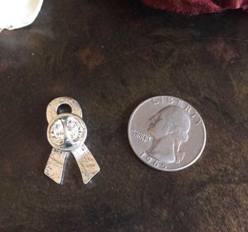 ALS Awareness Ribbon Pin / Avascular Necrosis Lapel Pin / Blue and ...