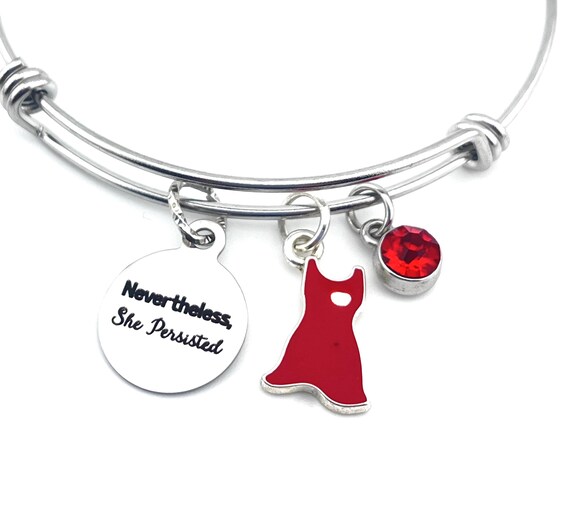 red dress charm bracelet Paracord Charm Bracelet  Roller Rabbit