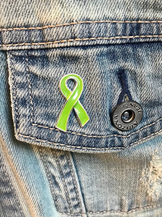 Lime Green Ribbon Pin