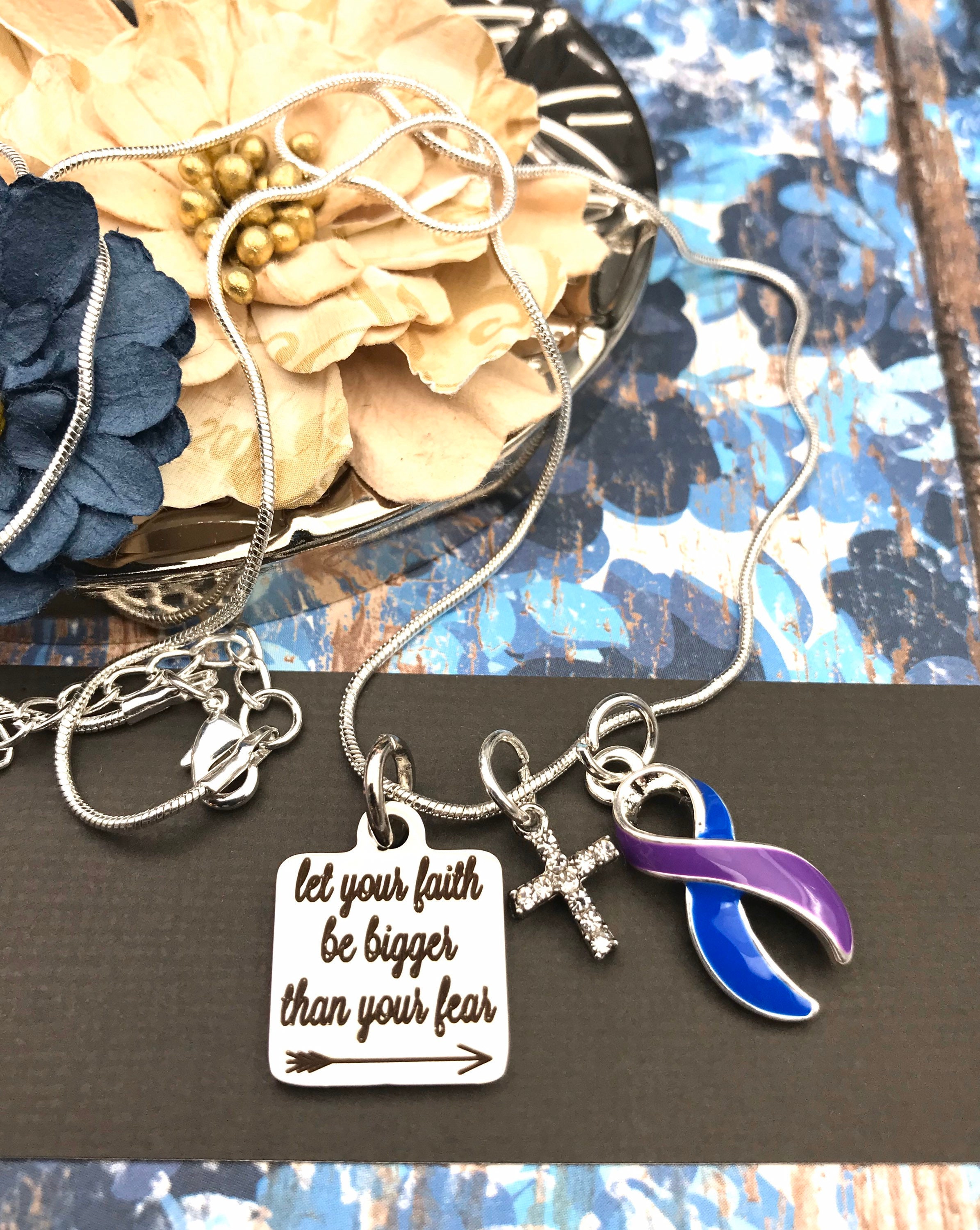 Rheumatoid Arthritis Awareness Necklace Gift Let Your Faith Etsy