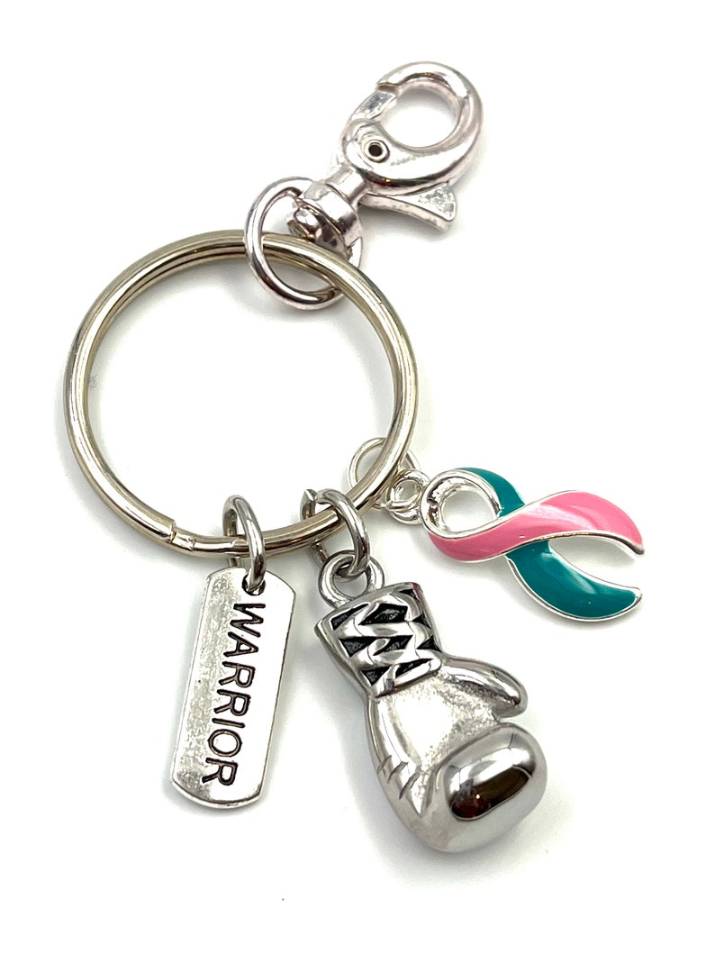 Pick Your Ribbon Boxing Glove Fighter Keychain / Cancer Survivor Awareness Gift / Spoonie / Chronic Illness Fight Like a Girl image 6