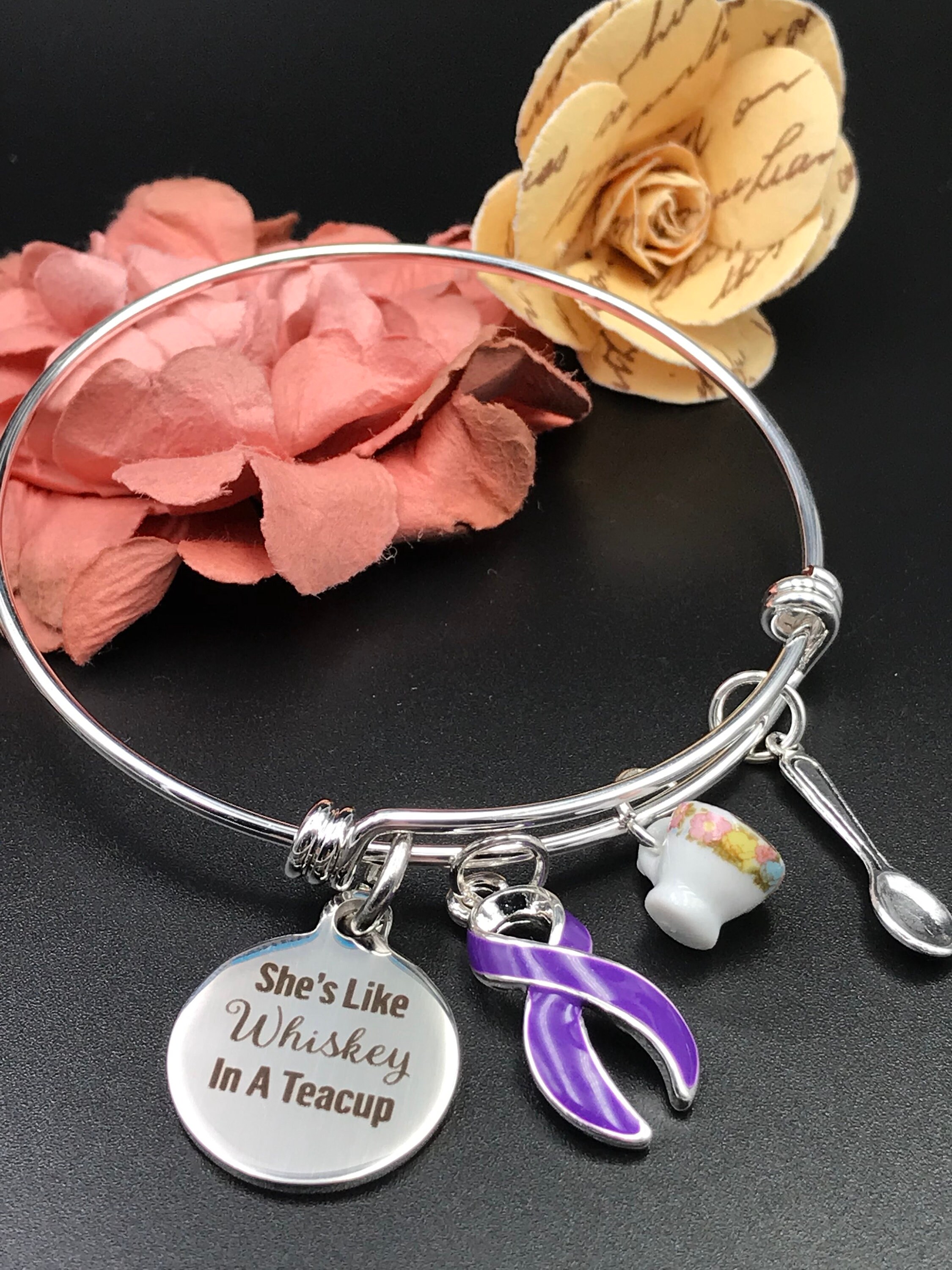 【BLACKPURPLE】23FW★ Signity Slim Bracelet All Gender Bracelet │ Faceted Onyx and Sterling Silver