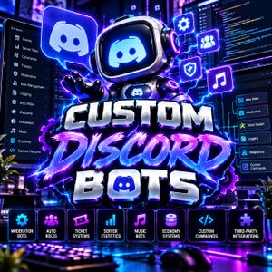 Custom Discord Bot | Tickets Verification Logging Moderation | Self Host Source Code | Easy Setup | Digital Download