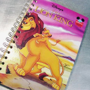 JOURNAL LION KING Walt Disney Notebook Recycled Upcycled image 1