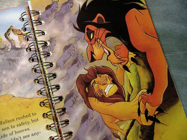 JOURNAL LION KING Walt Disney Notebook Recycled Upcycled image 3