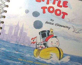 Journal LITTLE TOOT  Notebook  recycled VINTAGE  book
