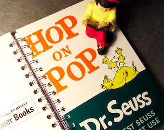 JOURNAL  Hop on Pop Dr Seuss book Vintage Book Recycled upcycled