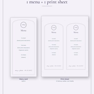 Opaline Menu Modèle de menu opaline, menu de mariage irisé, menu Canva 4x9 ...