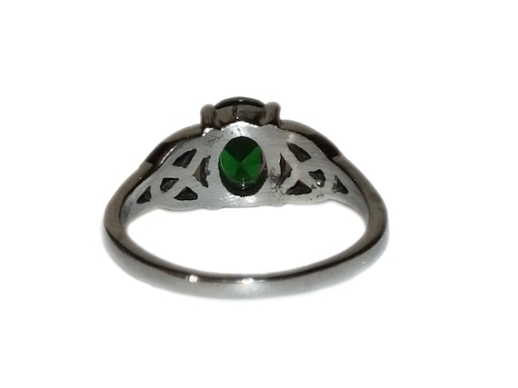 Vintage 90s Style Boho Goth Grunge Celtic Emerald… - image 6