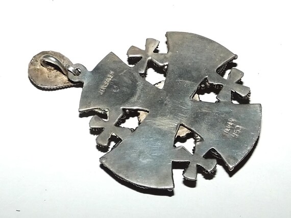 Vintage Ruby Red Crystal Paste Heart Shaped Five … - image 5