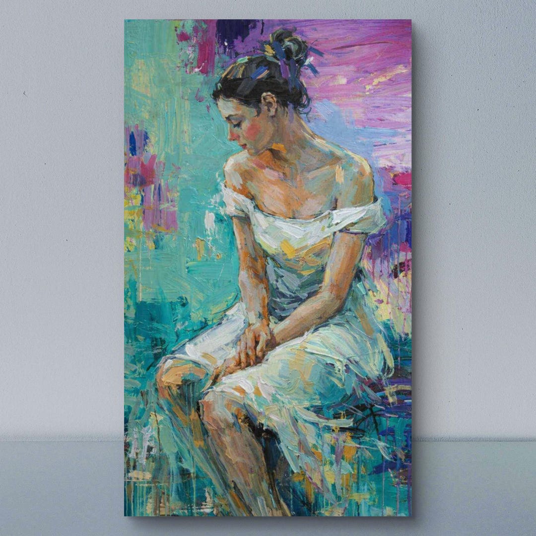 Custom Female Oil Portrait – Expressive Impasto Painting, Modern Oil ...