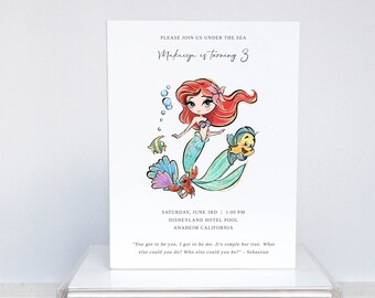 Ariel Birthday Invitation: Little Mermaid Party (Digital Invitation)