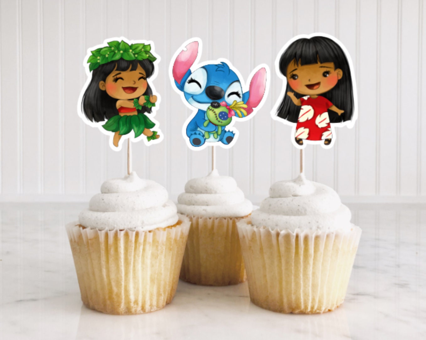 Lilo and Stitch Cupcake Toppers, Lilo & Stitch, Lilo Birthday Decor, Kids  Birthday, Lilo and Stitch Cake Topper 
