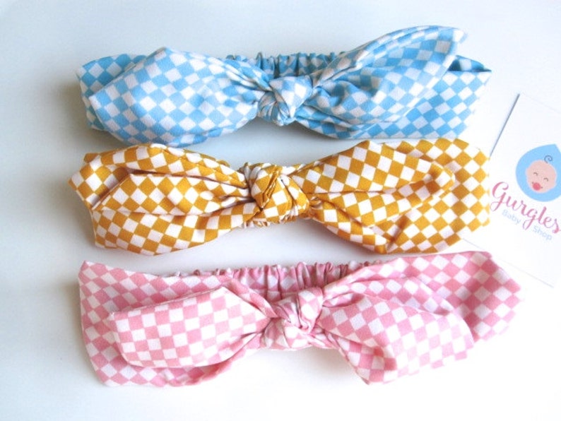 gold polka dot hair turban elasticated jersey Baby spotty head band toddler girl hair accessories girls bow bunny ears headband