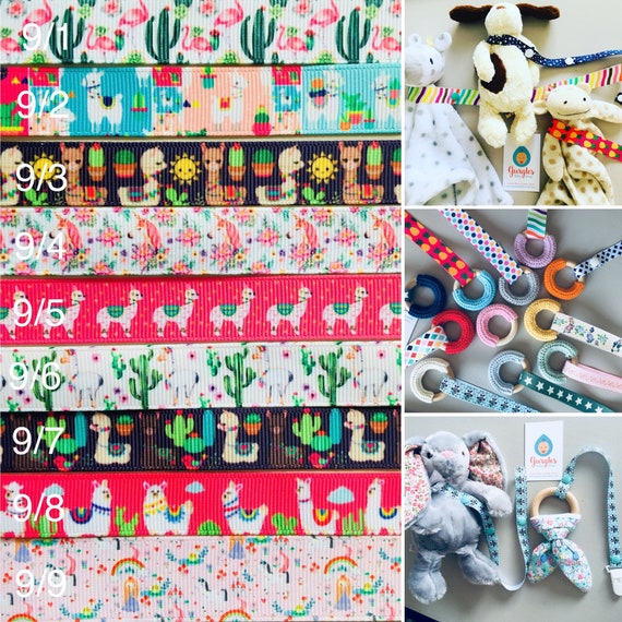 Floral dummy clip toy saver strap pram strap clip harness