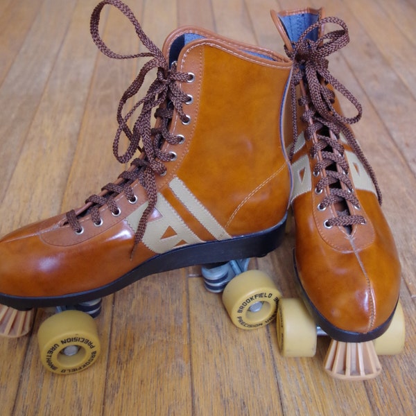 Vintage 1970s Men's Brookfield Roller Skates New Old Stock Never Used Roller Derby Size 9 - 11