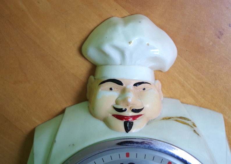 Vintage 1950s Retro Chef Kitchen Clock by Sessions Etsy