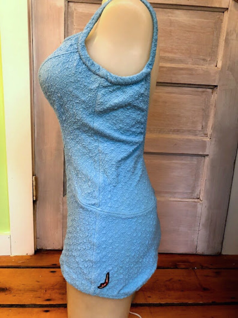 Vintage Jantzen One Piece Bathing Suit Baby Blue Puckered Etsy